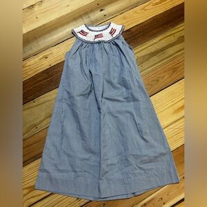 Smocked flag dress